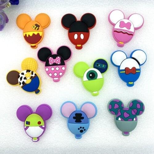 10pcs/lot CuteMickey personality balloonrubber cartoon flatback DIY hair bow accessories shower decoration Center Crafts