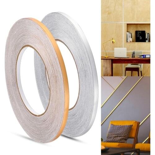 50x0.05m Gap Sealing Foil Tape Wall Sticker Floor Seam Sticker Waterproof Gold Silver Copper Foil Strip Home Decor