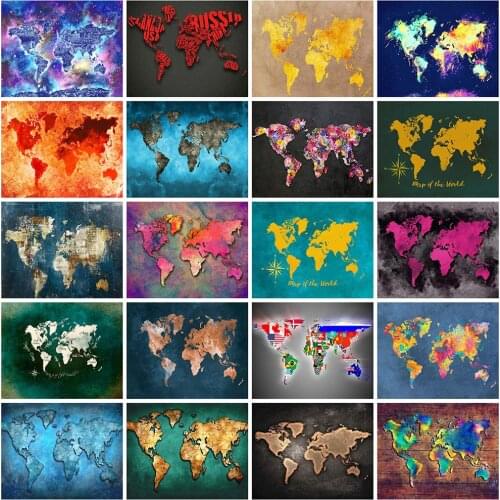 5D Diy Diamond Embroidery World Map Cross Stitch Kit 3D Full Square Diamond Painting Landscape Sale Handicraft Home Decor Lx617