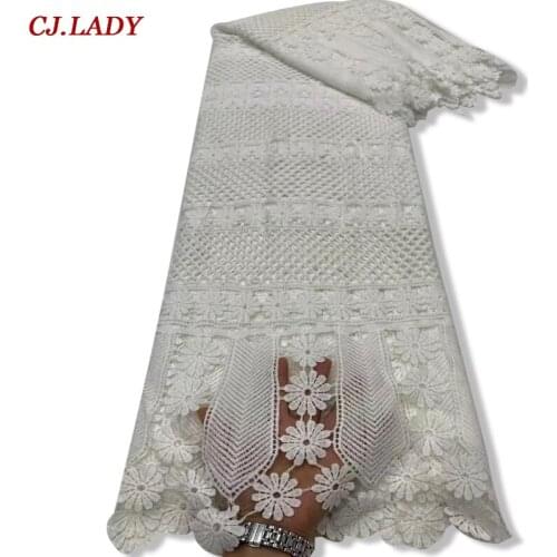 White High Quality African Swiss Voile Lace Fabric for Wedding Cothes 5 yrds Cotton Swiss Voile Lace in Switzerland for Dress A4