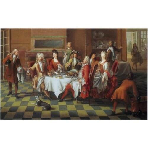 Free shipping wall art decoration picture classic court figure Thanksgiving turkey dinner canvas prints oil painting on canvas