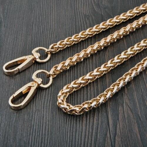 One Piece Gold Color Metal Chain Bag Accessories Straps For Handbags Handmade Bag Hardware Parts 80cm 120cm Wholesale