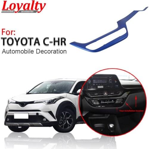 Loyalty for Toyota C-HR CHR 2017 2018 2019 ABS Blue Center Control Switch Panel Decoration Cover Trim Car Styling Accessories