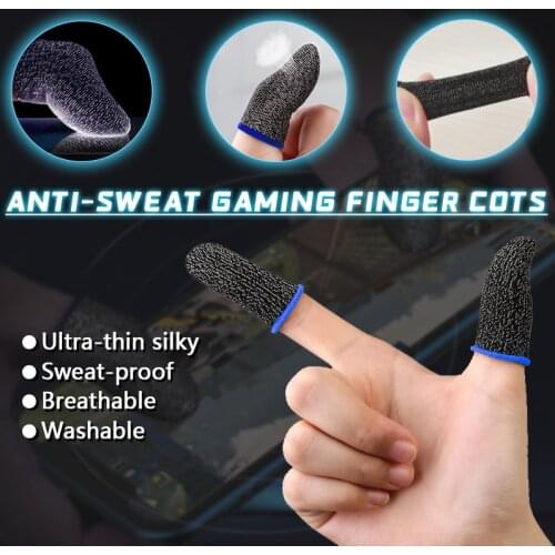 1 Pair Finger Cover Breathable Game Controller Fingertips Sleeve For PUBG Touch Screen Pro Gaming Thumb Gloves Non-Scratch