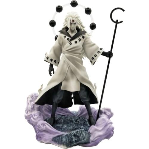 PVC 3 Heads Big Uchiha Madara Obito Action Figure Anime Figurine Rikudo Sennin Model Toy Boys Birthday Gifts Collections
