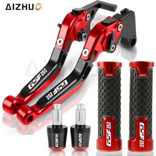 GSF 250 Motorcycle CNC Adjustable Brake Clutch Levers Handlebar Knobs Handle Hand Grips Ends FOR SUZUKI GSF250 BANDIT ALLYEARS