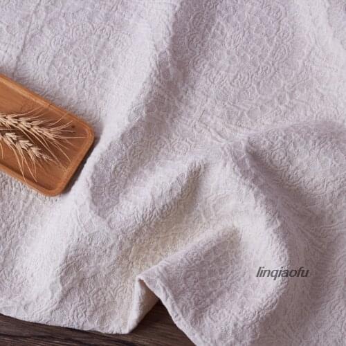 Cotton Jacquard Fabric 2020 Literary Robe Dress Fabric High-end linen fabric