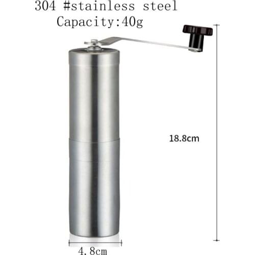 Top Kitchen Tools Stainless Steel Silver Coffee Grinders Mini Hand Manual Handmade Coffee Bean Spice Grinders Mill Grinder