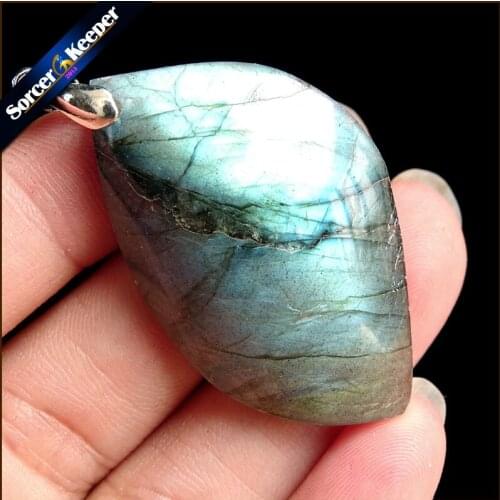 High Quality Natural Crystal Labradorite Pendant Moonstone Pendant Sun Stone Pendulum Divination Spiritual Meditation TS682