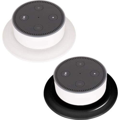 Besegad 2PCS 360 Degree Rotation Magnetic Wall Mount Holder Stand for Amazon Echo Dot 2 2nd Google Home Mini Smart Speaker