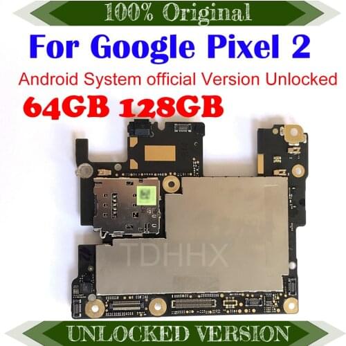 For LG Google Pixel 2 Logic Boards Original Unlocked 64GB 128GB for LG Google Pixel 2 Motherboard Complete Motherboard