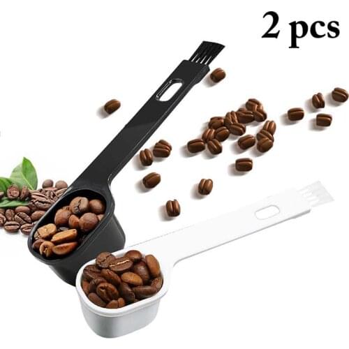 2pcs Measuring Spoon kitchen scale Measuring Ladle Baking Cooking Coffee Tools with Scale Kitchen Tool with Small Coffee Brush