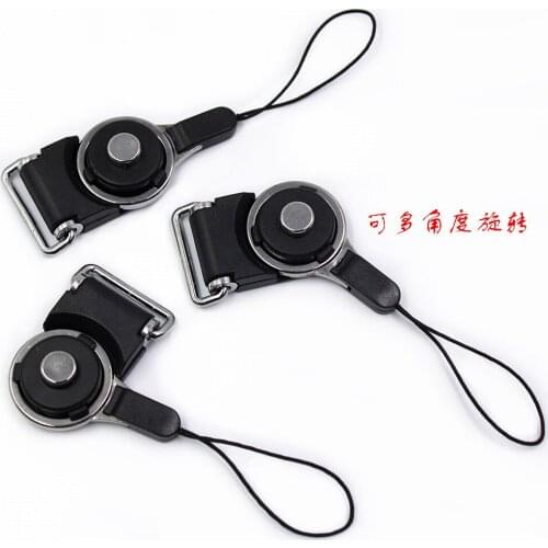 Mobile Phone Lanyard Buckle Ring Buckle Keychain 3/4" 7/8",5pcs/Lot,Black Rotatable Detachable Mobile Phone Accessories 21204-1