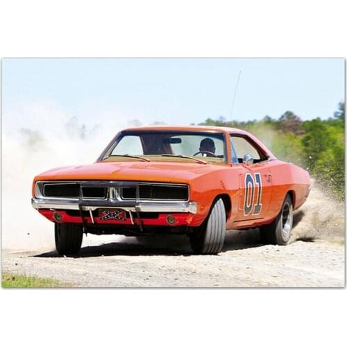 Picture Home Decor Modular Dodge Charger General Lee Supercar Canvas Painting Modern Printed Poster Wall Art Living Room Frame