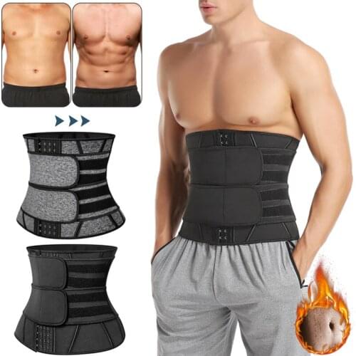 Men Waist Trainer Abdomen Slimming Body Shaper Belly Shapers Weight Loss Shapewear Tummy Slim Modeling Belt Girdle Sweat Trimmer