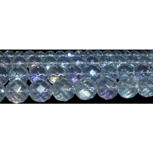 Wholesale Faceted Glass Quartzs Crystal Natural Stone Beads 6 8 10 12 MM Pick Size For Jewelry Making DIY Bracelet Necklace