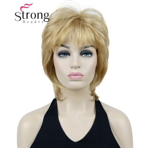 StrongBeauty Bady Wavy Glonden Blonde Neck Length Synthetic Wig for Womens COLOUR CHOICES