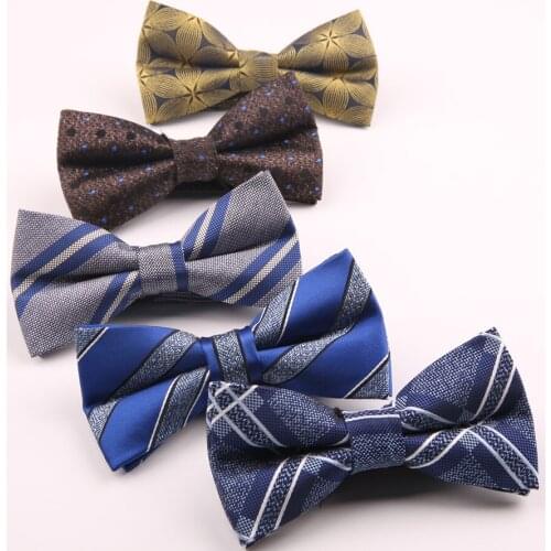 Linbaiway Striped Bow Ties for Mens Adjustable Tuxedo Polyester Bowtie for Women Bowtie for Business Wedding Custom LOGO