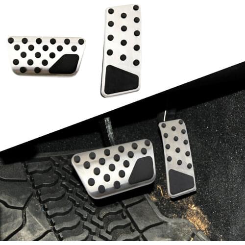 Anti-skip AT Pad Gas Fuel accelerator Brake Pedal Cover Fit For Jeep Wrangler JK 2007- 2014 2015 2016 2017 Accessories Trim