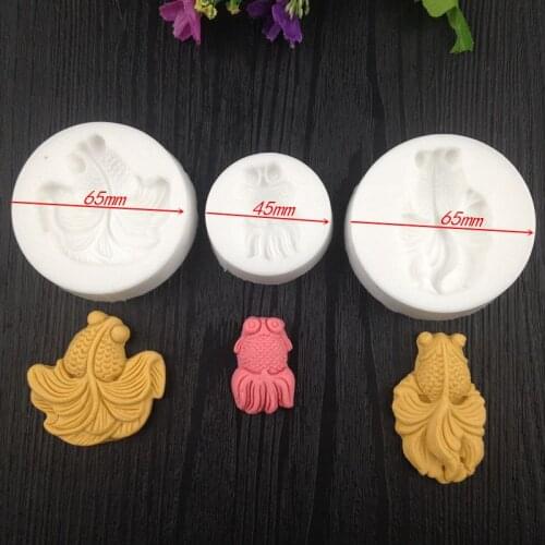 Goldfish flip sugar cake silicone mold dry Perth food grade silicone mold DIY Chocolate Mold WMJ-813