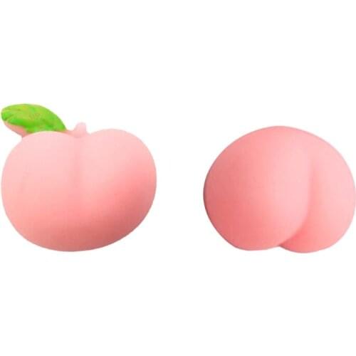 10Pcs New Silicone Mini Peach Squishy Toy Cute Stress Anxiety Relief Decompression Squeeze Ball DIY Phone Case Decoration