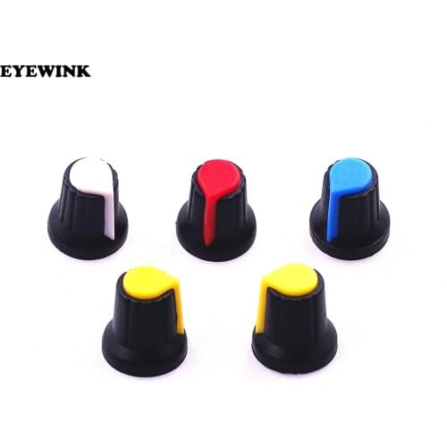 10Pcs High quality plastic potentiometers knobs Knob for single double potentiometers