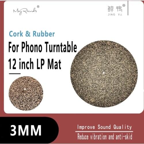 12inch Cork & Rubber Turntable Platter Mat Slipmat For LP Vinyl Record