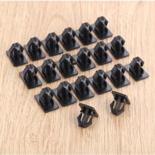 20Pcs Car Mopar Rocker Molding Clips 1BA41AX1AA 20mm(L)x12mm(W) For Chrysler 300 Dodge Charger Magnum 2005-2010 Plastic Rivets
