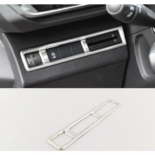 2017 2018 For Peugeot 3008 GT 5008 ABS Chrome Head Front Fog Light Lamp Adjust Button Switch Cover Center Console accessories