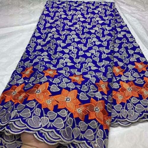 2021 Latest Nigerian Cotton Lace Fabric African Swiss Voile Lace High Quality Swiss Voile Lace In Switzerland Dubai Lace 5yards