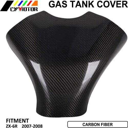 Motorcycle Accessories Carbon Fiber Gas Fuel Tank Cover Protection For KAWASAKI Ninja ZX-6R ZX 6R ZX6R 2007 2008 Motor Bike