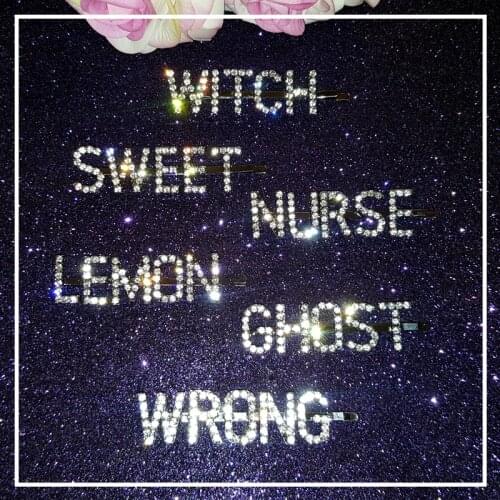 Blingbling Word Hair Pins "SWEET" "WITCH" "LEMON" "GHOST" "WRONG" "NURSE" Bobby Pins Hair Accessories Wholesale Hair Clips
