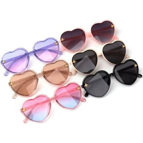 Heart Kids Sunglasses Children Retro Cute Pink Cartoon Sun Glasses Frame Girls Boys Baby Sunglasses Fashion Brand UV400 Eyewear