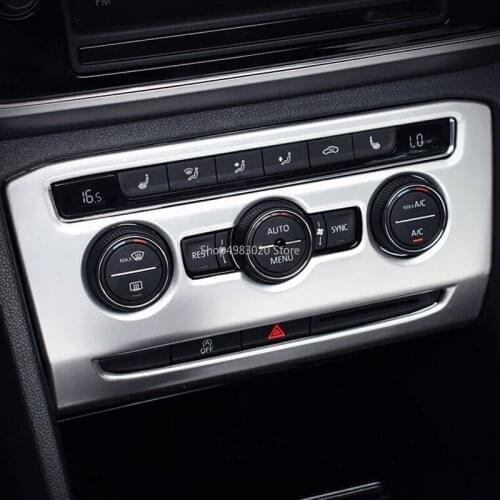 For Atlas Teramont 2017 2018 2019 ABS Matte and Carbon fibre Car Control rotary Decoration Cover Trim car styling accessories