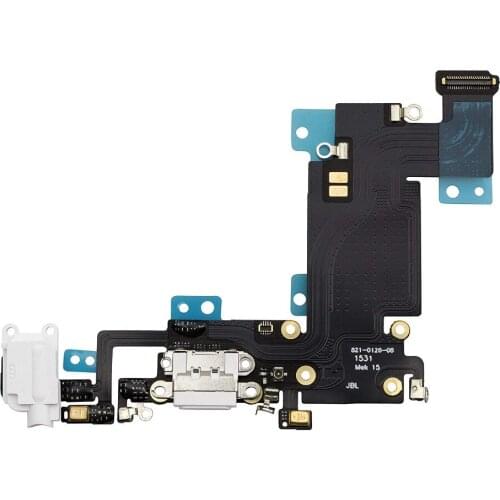 HOUSTMUST 1pcs For iPhone 6s 6s Plus USB Charging Dock Port Flex Cable with Microphone and Headphone Audio Jack Replacement