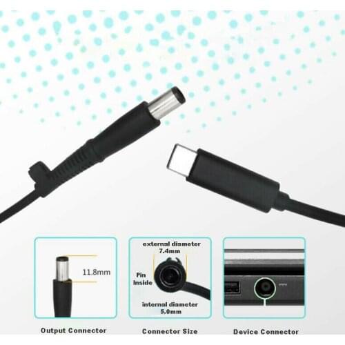 Fast charging cable 20V 7.4 x5.0mm For HP Power Plug PD To Usb 3.1 Type C Usb-C male Charge Cable