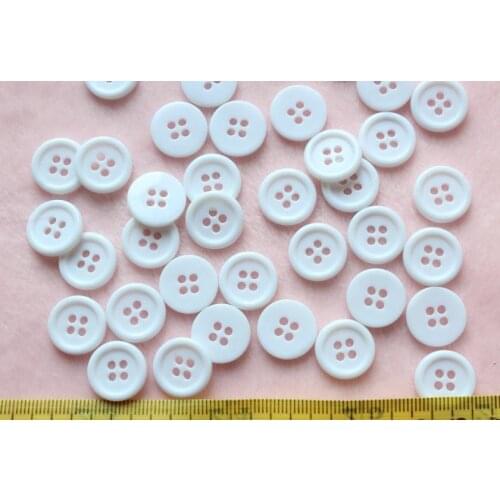 Set of 500pcs - white 15mm four holes buttons resin extra smooth -SK0097a you pick colors