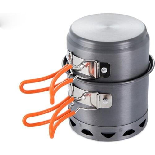 Fire Maple Camping Pot Set Portable Outdoor Tableware Cookware 2pcs/Set Aluminum Alloy Cooking Tool for Picnic BBQ FMC-217