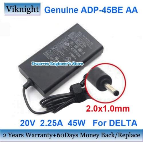 Genuine ADP-45BE AA 20V 2.25A 45W Slim AC Adapter Charger For DELTA For INTEL ULTRABOOK HSBUB-SDS Power Supply 2.0x1.0mm