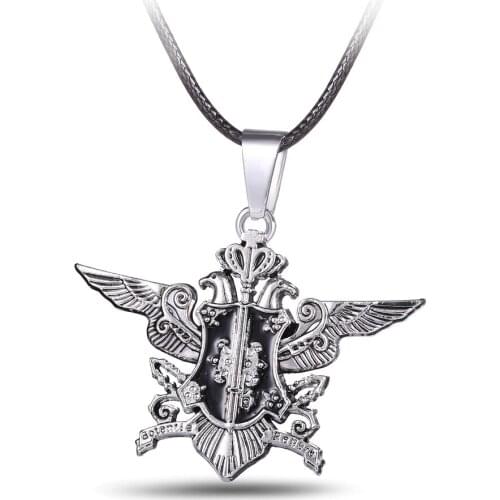 Mengtuyi Women Necklace Leather Chain Black Butler Sliver Crow Bronze Pendant Choker Necklace Men Accessory Ornament Jewelry