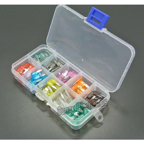 New 100pc 1A,2A,3A,5A,7.5A,10A,15A,20A,25A,30A MINI Blade Fuse Assortment Auto Car Motorcycle SUV FUSES Kit APM ATM