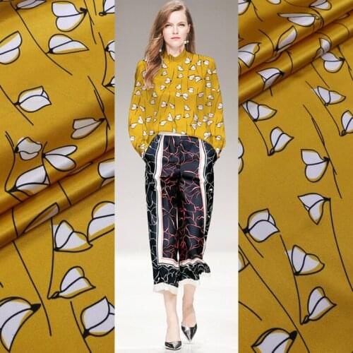 Mulberry silk stretch satin fabric cloth 140 cm width 19mm drape breathable harem pants sewing spandex fabric for dress