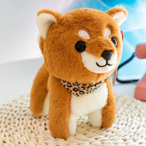 Cute Shiba Inu Akita Dog Plush Toys Cartoon Doll Stuffed Soft Imitation Dog Creative Birthday Gift for Children Kids
