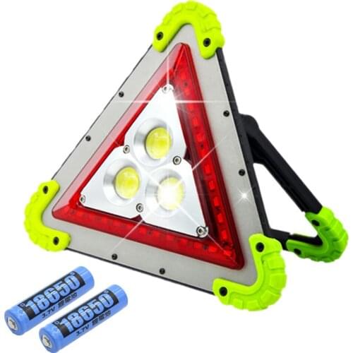50W COB Led Portable Spotlight Work Light Rechargeable LED Outdoor Emergency Lamp For Repairing Fishing Night Lamp with holder