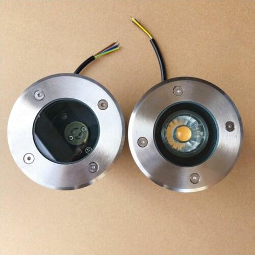 LED Spotlight 7W COB LED Underground Light Waterproof Recessed Deck Floor Garden Pathway Lamp Aluminum Stainless steel Dimmable