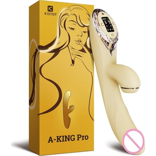 Rabbit Vibrator LCD Silicone Heating Dildo Clitoris Sucker Crystal decoration clit g spot Stimulator Adult Sex Toys For Women