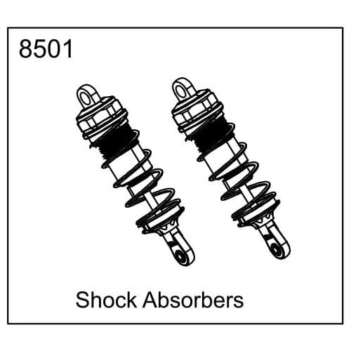 ZD racing EX07 parts super sports car 1/7 original parts front and rear shock absorber assembly 8501