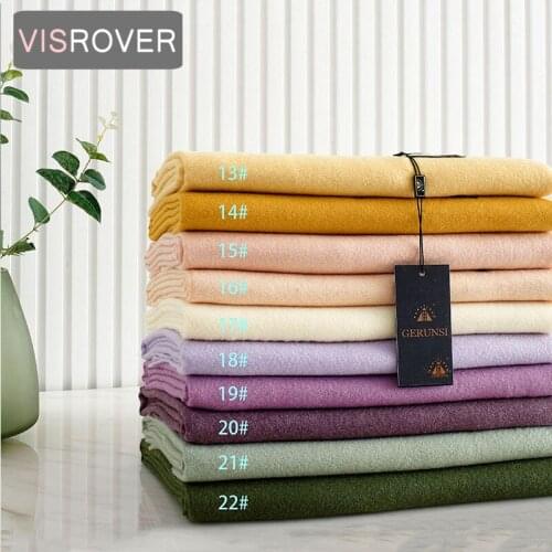 VISROVER New 32 colorways solid Woman Winter Scarf Fashion Shawls Cashmere Handfeel Wraps Top Qaulity Winter Hijab Scarf Gift
