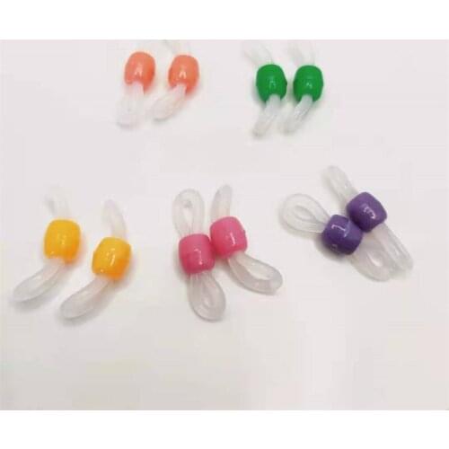 100 Pcs Color Acrylic Glasses Frame Rubber Non-Slip Connector Diy Jewelry Discovery Connector Sunglasses Accessories Wholesale