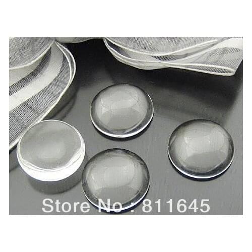 18MM Round Flat Back clear Crystal glass Cabochon,Top quality,fashion round glass cabochon,glass title,sold 100pcs per pkg